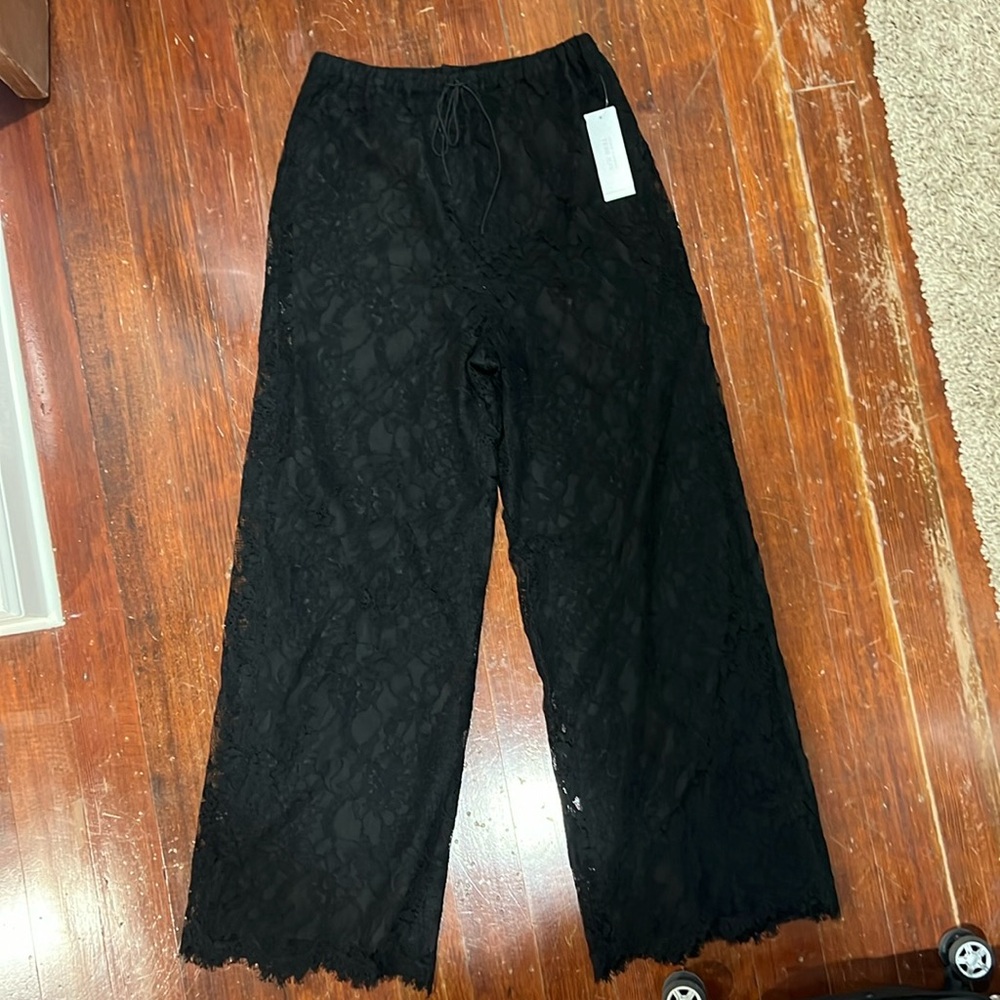 Brand new black lace pant